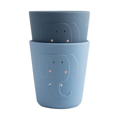Zdjęcie produktu dla Trixie Baby 96-636, Zestaw, Filiżanka, Uniwersalne, Niebieski, Silikon, 2 szt.