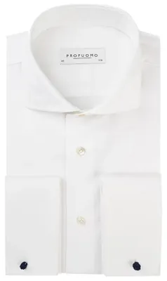 Produktbild von Profuomo royal twill no.7 Hemd weiß Cutaway-Kragen