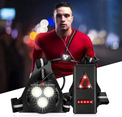 Produktbild von Hardlopen-LED-Lampe - USB-Ladbar - Wasserfest - Laufbrustlampe - IPX65-Wasserdicht