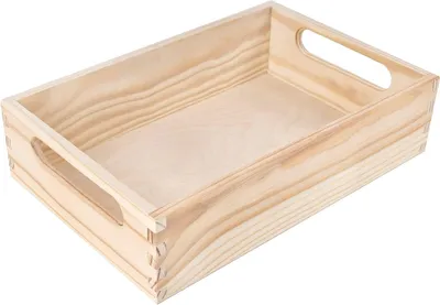 Zdjęcie produktu dla Creative Deco Drewniana skrzynia z uchwytami | 29,5x19,5x6,5 cm (+/- 1 cm) | Naturalna | Idealna na dokumenty, cenne przedmioty, zabawki i narzędzia