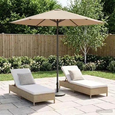 Obrázok produktu pre Maison Exclusive – záhradný slnečník, 230 x 230 cm, polyester, obdĺžnikový, farba taupe