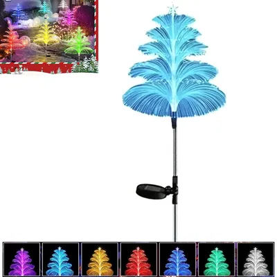Produktbild von Solar Weihnachtsbaumlichter 3 Stück, wasserdicht, 7 Farbwechsel, unabhängig steuerbar, festliche Außendekoration für Weihnachten