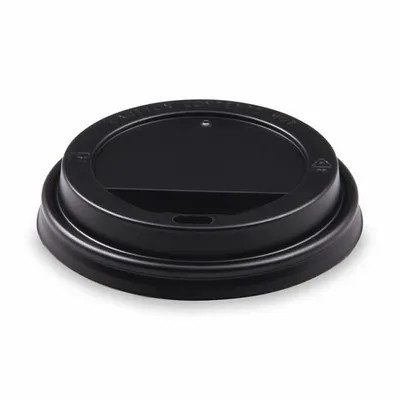 Produktbild von 500x Domdeckel schwarz für Pappbecher und Mehrwegbecher mit Ø 90mm