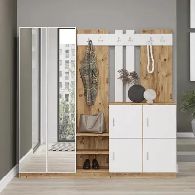 Obrázek produktu pro Předsíňová stěna Houseland Gibson borovice Atlantic/bílá