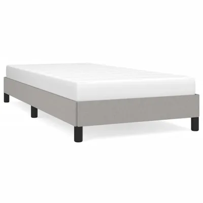 Produktbild von Bettgestell ohne Matratze Hellgrau 90x190 cm Stoff