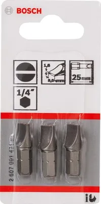 Produktbild von Schrauberbit Extra-Hart S 1,6 x 8,0, 25 mm, 3er-Pack