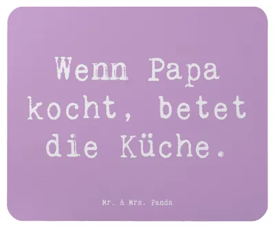 Produktbild von Mr. & Mrs. Panda Mauspad Spruch Vater Koch - Lavendeltraum - Geschenk, Mousepad, handgemacht, Mouse Pad, moderner, mousematte, Vaterliebe, einzigartige Designs, computer