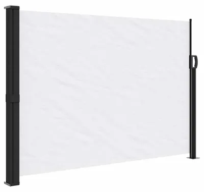 Image de vidaXL Marquise latérale extensible Blanc 140x500 cm