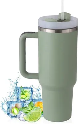 Obrázok produktu pre Dvojstenný nerezový termohrnček 1180 ml, zelený
