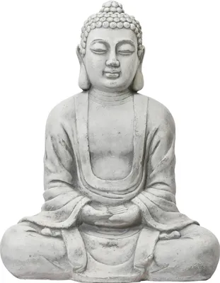 Produktbild von Figur für den Außenbereich aus robustem Polymagnesium, grau, 18x28x38 cm