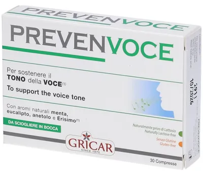 Produktbild von PREVENVOCE: Minze, Eukalyptus, 30 Tabletten