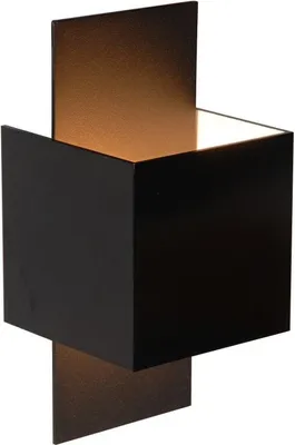 Image de Applique murale CUBO noir et blanc 1xG9x40W en aluminium, dimensions : 8,5 x 8,5 x 8,5 cm, IP20, Lucide