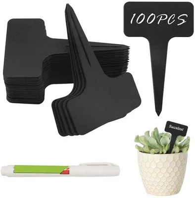 Produktbild von Gartenetiketten Wasserfest Kunststoff 100 Stück - Weiß