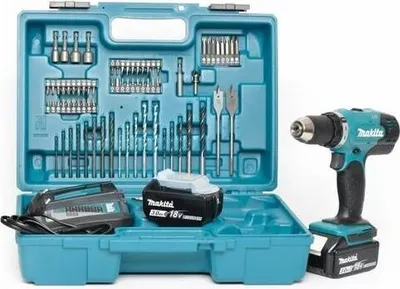 Image de Makita DDF453SFX1, Perceuse avec poignée pistolet, Noir, Bleu, 1,3 cm, 1300 tr/min, 3,6 cm, 1,3 cm