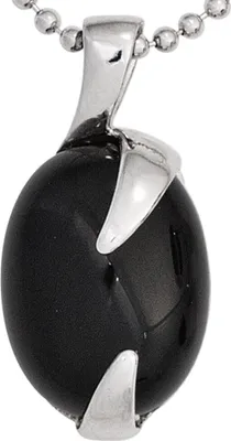 Produktbild von JOBO Anhänger 925 Sterling Silber rhodiniert 1 Onyx