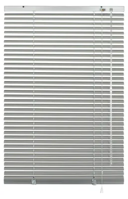 Immagine prodotto di Persiane in alluminio con sistema di fissaggio a molla, dimensioni 120 x 175 cm, colore argento