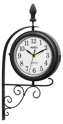 Produktbild von AMS Quarz-Wanduhr, Quarzwerk, 24x54x9cm, 9433