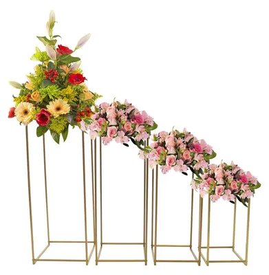 Image de Support métallique pour fleurs - Or
