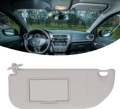 Obrázek produktu pro Sluneční clona na straně řidiče vlevo - antracitově šedá ABS Bez škodlivin - Pro Citroën C3 modelové roky 2010-2020