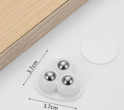 Produktbild von INF 16 Stück selbstklebende Lenkrollen, Tragkraft 50 Pfund Weiß