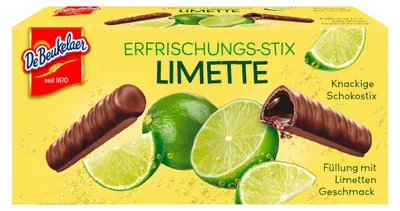 De Beukelaer Erfrischungs-Stix Limette Zartbitterschokolade 75g