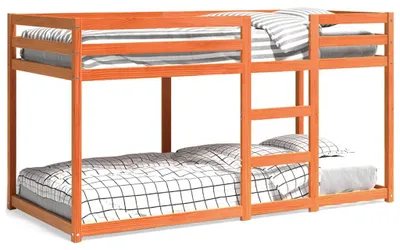Produktbild von vidaXL Etagenbett Wachsbraun 90x200 cm Massivholz Kiefer