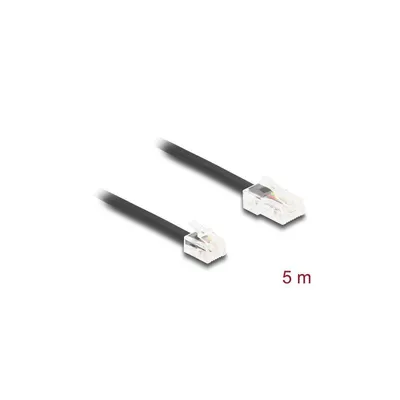 Produktbild von DeLOCK Telefonkabel RJ45 Stecker zu RJ11 Stecker schwarz 5 m, 5 m, RJ-45, RJ-11, Schwarz, Männlich, Männlich