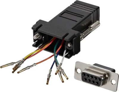 Image de StarTech.com Adaptateur modulaire DB9 vers RJ45 - F/F - Noir