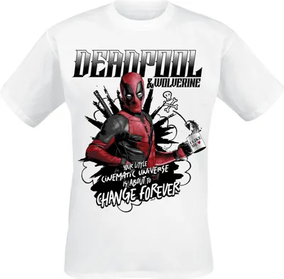 Produktbild von Deadpool T-Shirt Herren Change Forever weiß XL