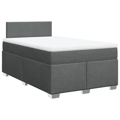 Obrázok produktu pre vidaXL Boxspring posteľ s matracom Tmavo šedá 120x200 cm Látka