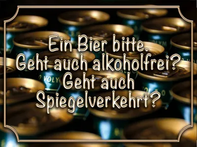 Produktbild von vianmo Holzschild 30x40 cm Ein Bier bitte geht alkoholfrei