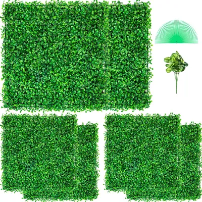 Produktbild von VEVOR Künstliche Pflanzenwand 6 Stk. 20 x 20 Zoll, Sichtschutz Hecke Künstlich Grün, Künstliche Buchsbaumplatte PE, Sichtschutz Kunstpflanzen 50 x 50 cm, Sichtschutzhecke Wanddekoration Pflanzenwand