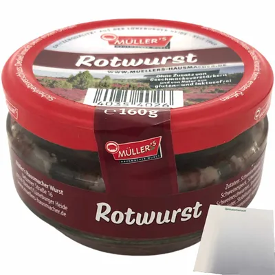 Produktbild von Müller's Rotwurst (160g Glas) + usy Block