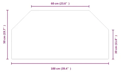 Obrázok produktu pre vidaXL Ohnisko s priehľadnou sklenenou doskou 100 x 50 cm