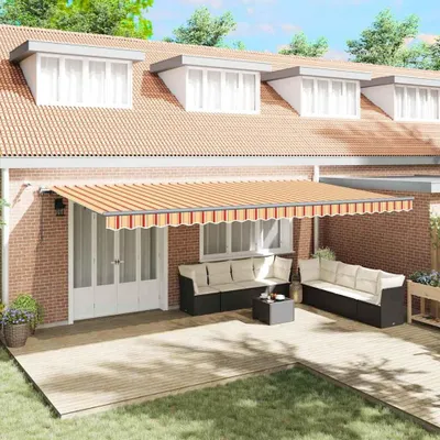 Obrázok produktu pre Maison Exclusive - Textília na slnečník s Žltá a oranžová 600 × 300 cm Polyester