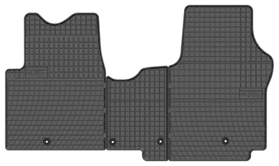 Immagine prodotto di Tappetini auto in gomma adatto per Renault Trafic III (2014-, furgone) neri, set 3 pz, con fissaggi