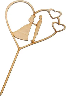 Immagine prodotto di Decorazione in legno per sposi su picco