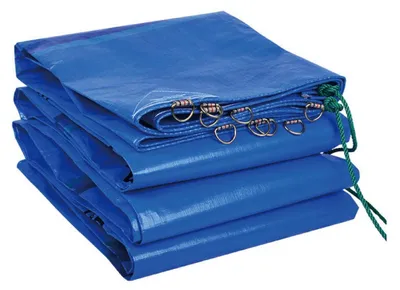 Obrázek produktu pro Ochranná plachta, tkanina, 240 g/m², modrá, 1 m x 1 m, odolná proti protržení, UV stabilizovaná
