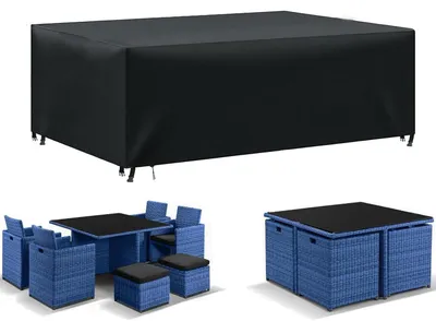 Image de Housse de protection pour meubles de jardin, imperméable, dimensions : 340 x 100 x 90 cm