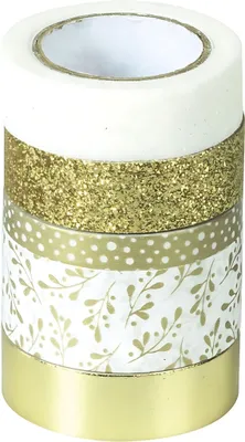 Produktbild von HEYDA Deko-Klebeband Effekt-Mix gold 5 Rollen