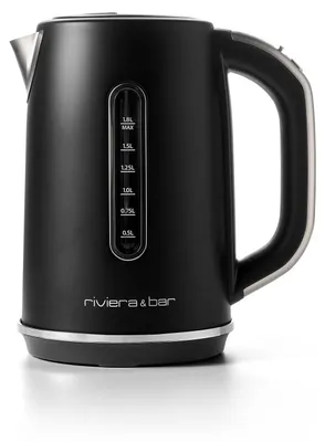 Wasserkocher 1,8 L, 2200 W, Temperaturwahl 40–100 °C, LCD, Schwarz