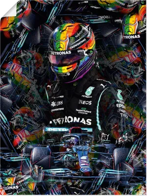 Produktbild von ARTland Poster Sir Lewis Hamilton Motorsportlegende Größe: 60x80 cm