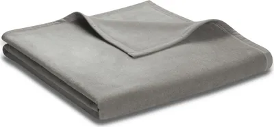 Produktbild von Biederlack Plaid mit Velourband-Einfassung Uno Baumwolle Farbe graphit Größe 150 x 200