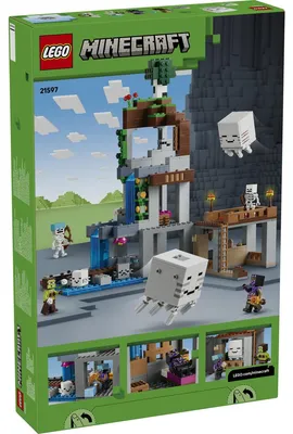 Produktbild von LEGO Minecraft Ghast-Station - Spielzeug mit 8 Figuren inkl. 2 Skelette und 4 Ghasts mit Zubehör - Zimmerdeko für Kinder - Gaming-Geschenk für Jungen, Mädchen und Fans ab 9 Jahren - 21597