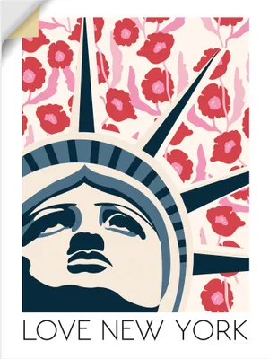 Produktbild von ARTland Wandbild, selbstklebend Love New York Größe: 45x60 cm