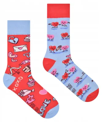 Produktbild von Spox Sox Herzmuster Valentinstag Socken Größe 40-43
