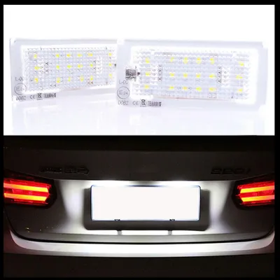 Für BMW 3er E46 Coupe Cabrio LCI Facelift 2x LED PREMIUM Kennzeichenbeleuchtung in der Farbe von GOLDCAR