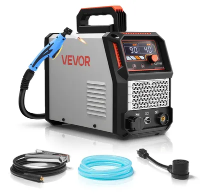 Immagine prodotto di Taglierina al plasma VEVOR, taglierina al plasma da 50A, taglierina ad inverter IGBT con display digitale, funzione 2T/4T e tempo PA/PT regolabile, ideale per riparazioni domestiche e officine