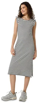 Produktbild von Street One Studio Midi-Kleid mit Rundhals und Streifen Off White 42