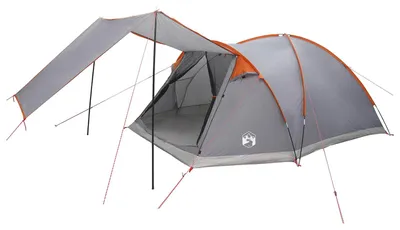 Immagine prodotto di Tenda a capanna vidaXL, grigia e arancione, per 6 persone, in poliestere e acciaio